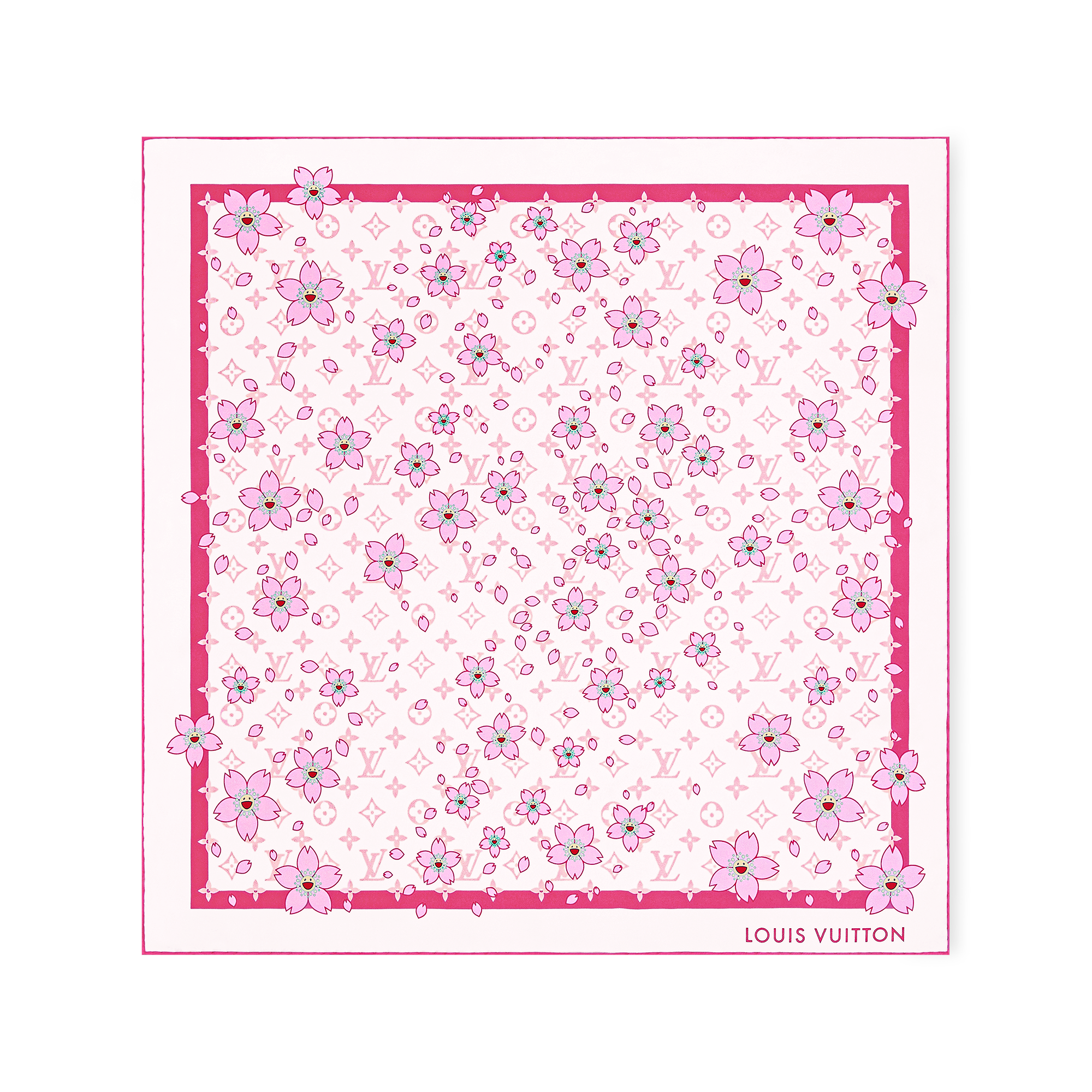 LV x TM Monogram Cherry Blossom Square 70 . - Luxury Accessories